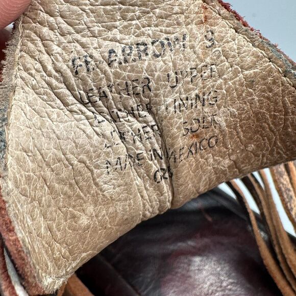 Freebird Steven Arrow Womens 9 Brown Leather Distressed Strappy Sandals Buckle - Picture 9 of 11